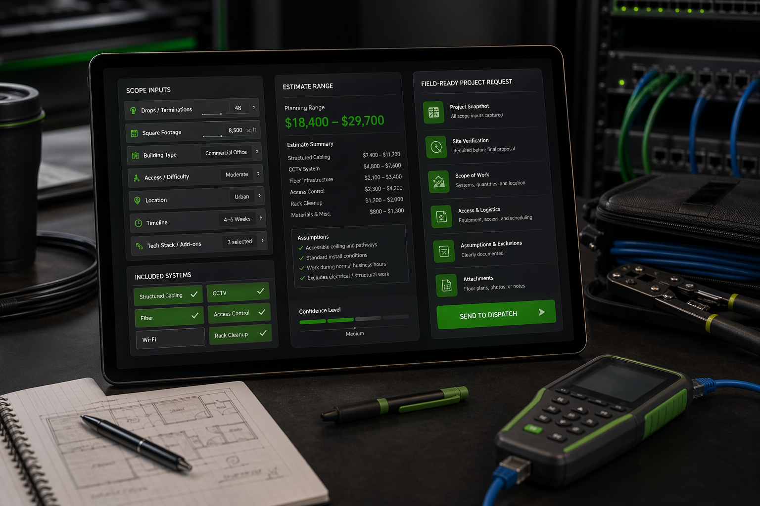 Scope inputs becoming a field-ready Omnitrix request